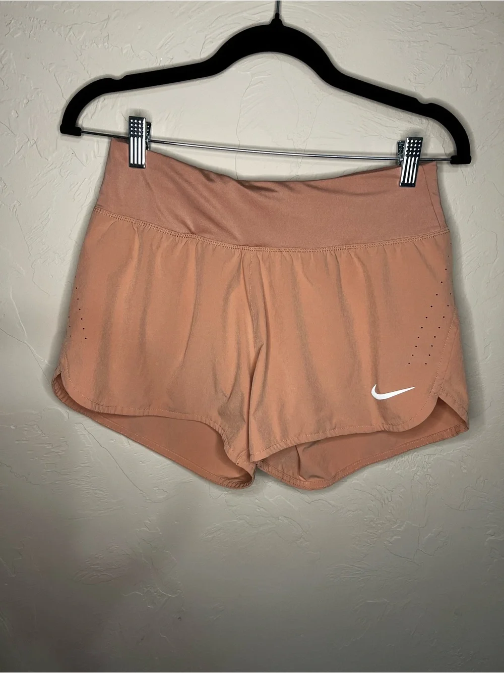 Nike Eclipse Rust Dri-FIT Lined Running Athletic Gym Workout Shorts